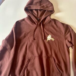 Brown Hoodie with ‘Born to Fly’ Design